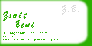 zsolt beni business card