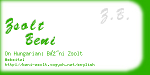 zsolt beni business card